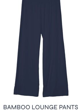 Camofleur Bamboo Lounge Pants - Navy Wide-Leg Comfort
